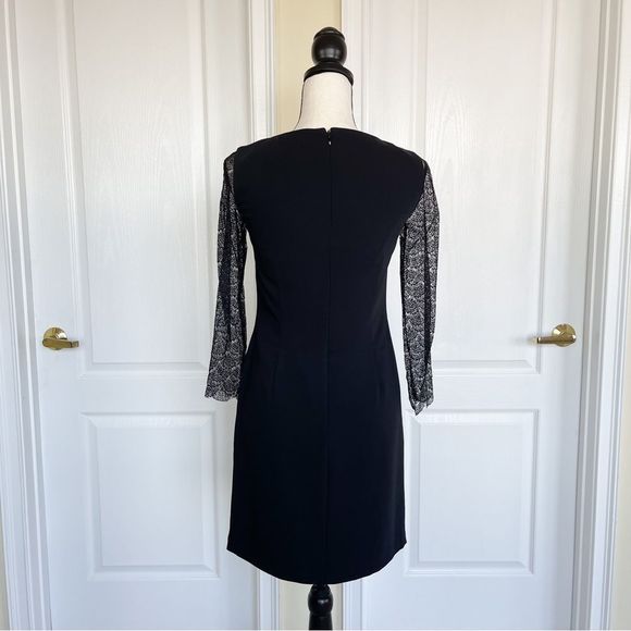 Giani Bini Size 0 Black Evening Dress with French Angle Cut Delicate Lacy Detail - Picture 8 of 13